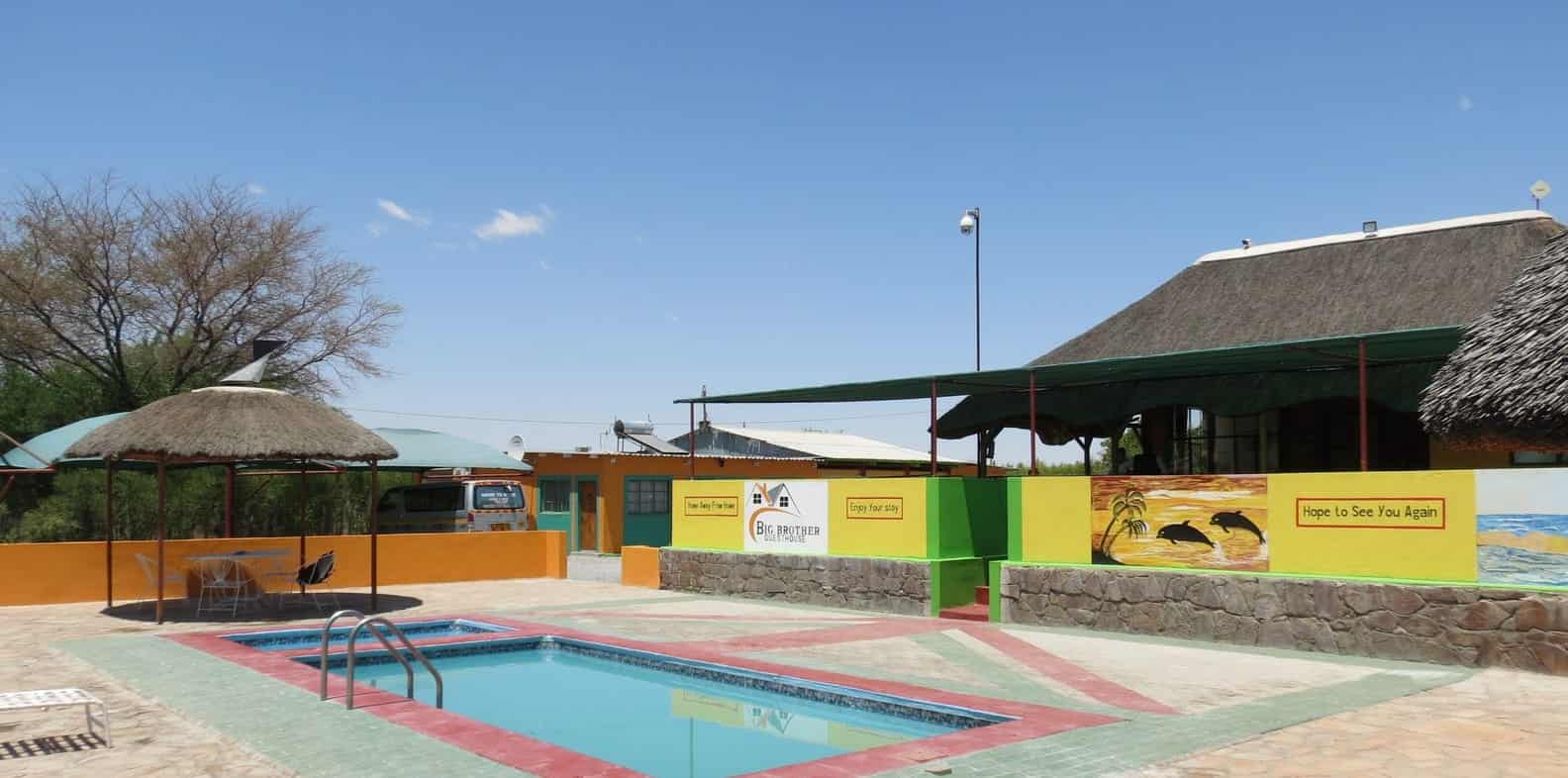 Pool beside the shaded lapa patio