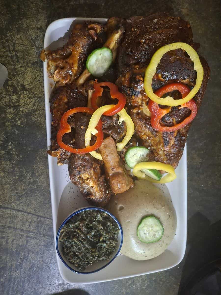 Slow braised meat with peppers and pap